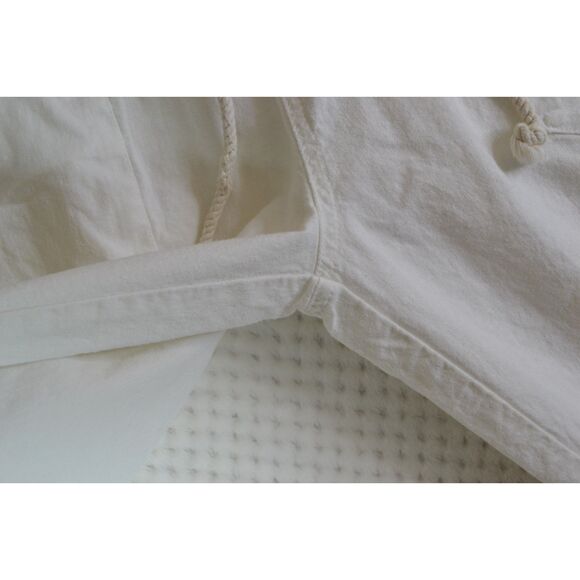 Roxy Oceanside Women's Medium White Linen Blend Beach Pants - Picture 14 of 16